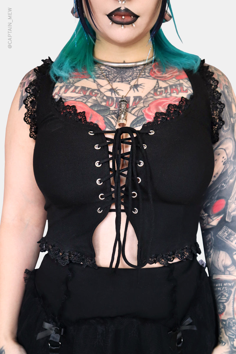 Circe Fleece Black Top