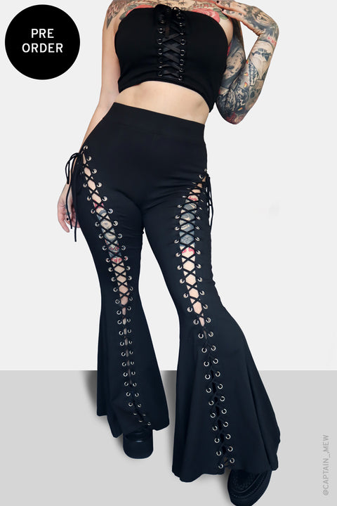 (Pre-Order) Alice Lace Up Flare Pants