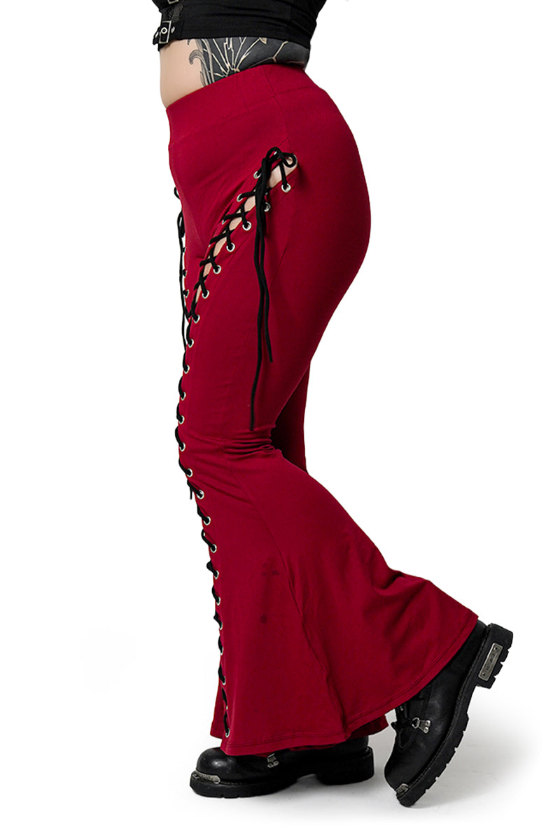 Blood Red Alice Flare Pants 4XL / Petite (26-29") Blood Red Alice Flare Pants 4XL / Petite (26-29")