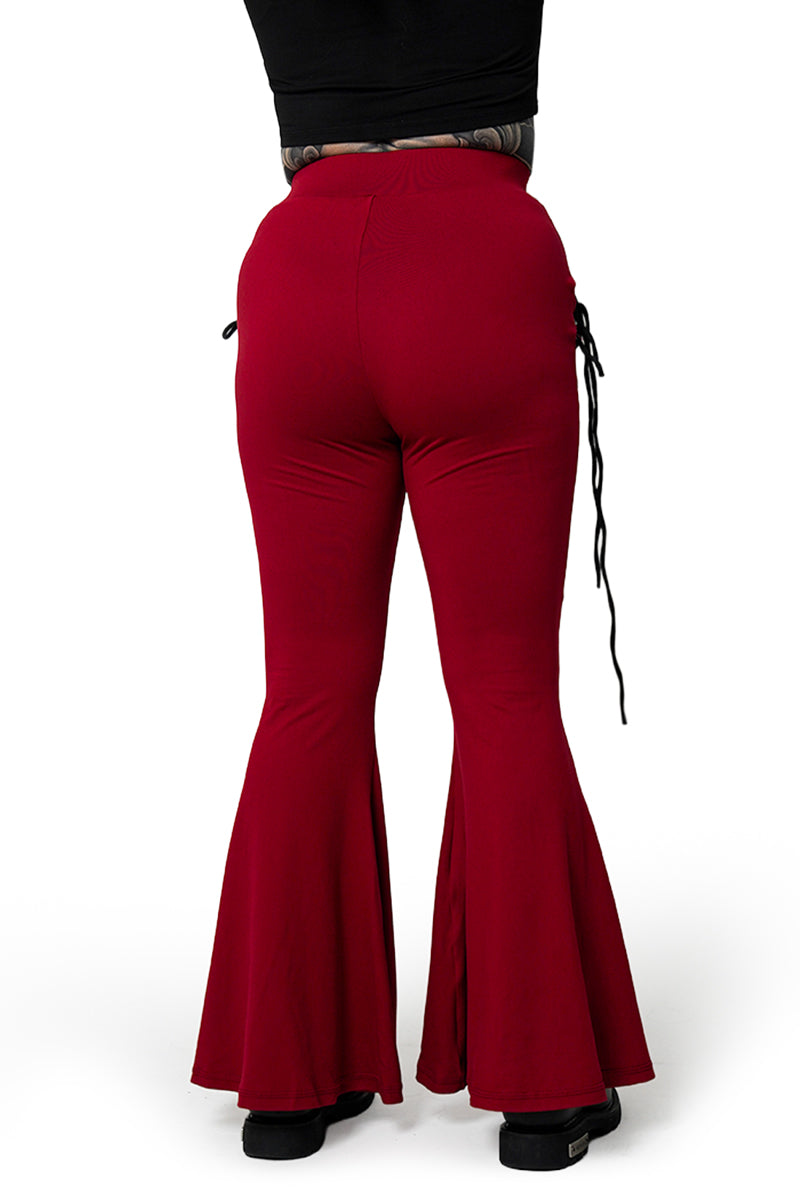 Blood Red Alice Flare Pants 4XL / Petite (26-29