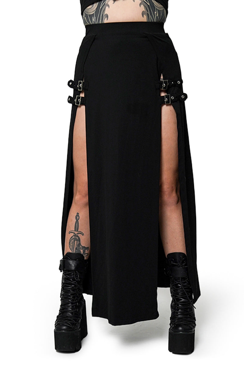 M-line Buckle Skirt – Forest Ink