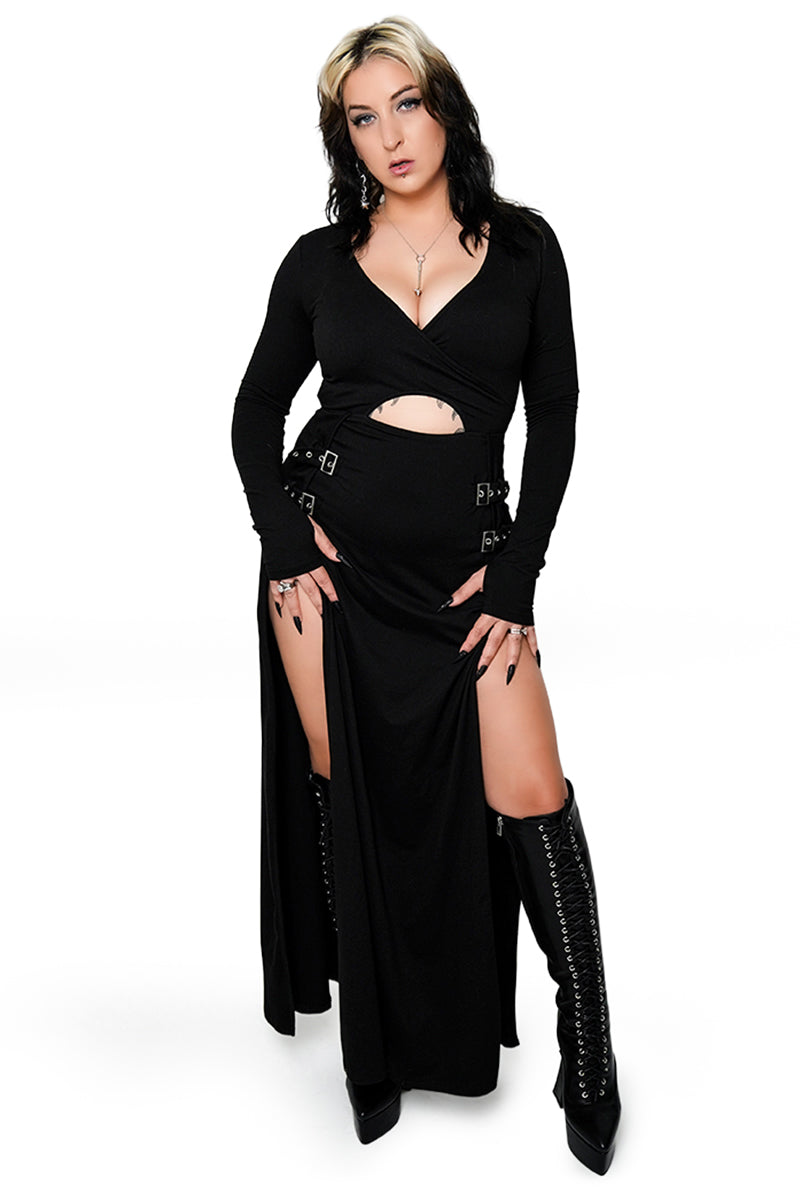 Nightshade Maxi Dress – Forest Ink