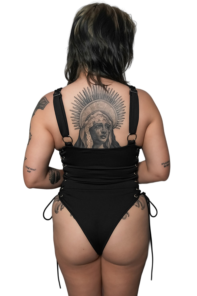 Tombstone One Piece Swimsuit – Forest Ink