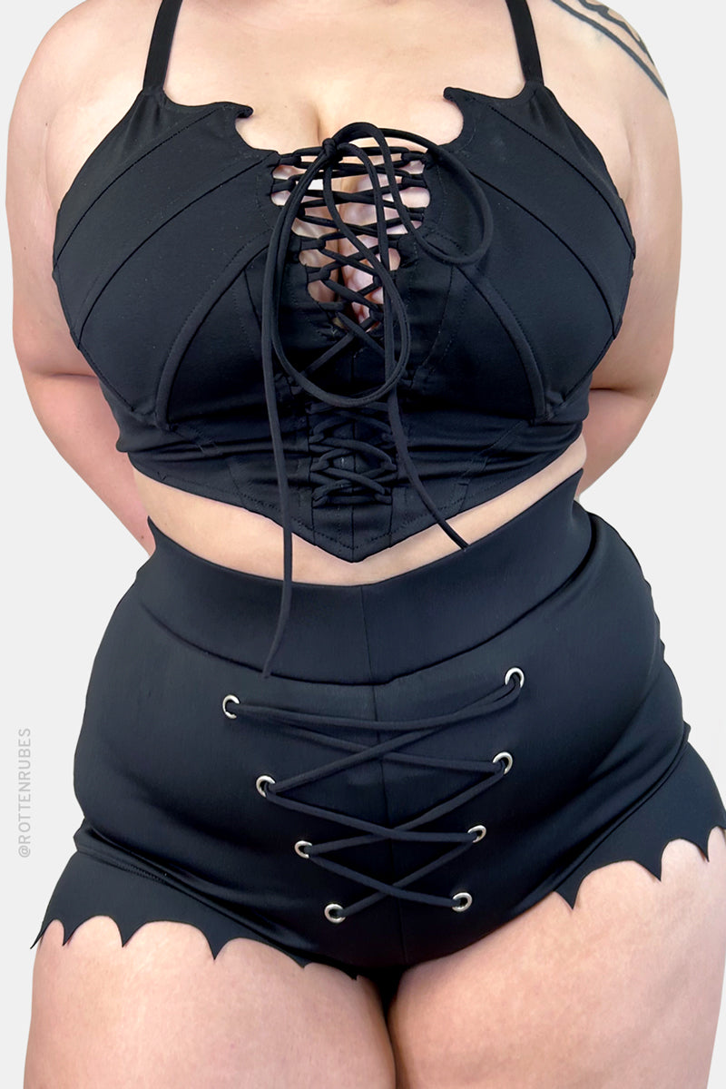 Blair Bikini Corset – Forest Ink