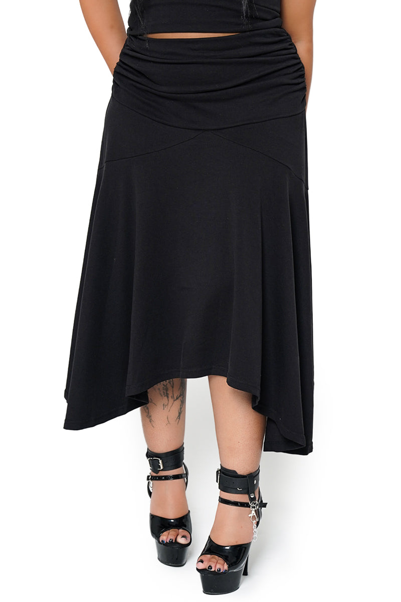 Cordelia Midi Skirt – Forest Ink