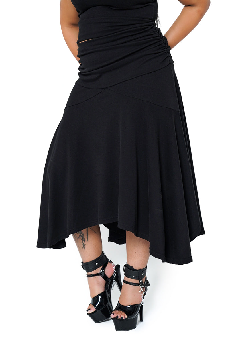 Cordelia Midi Skirt – Forest Ink