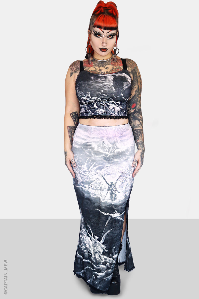Judgement Day Maxi Skirt – Forest Ink