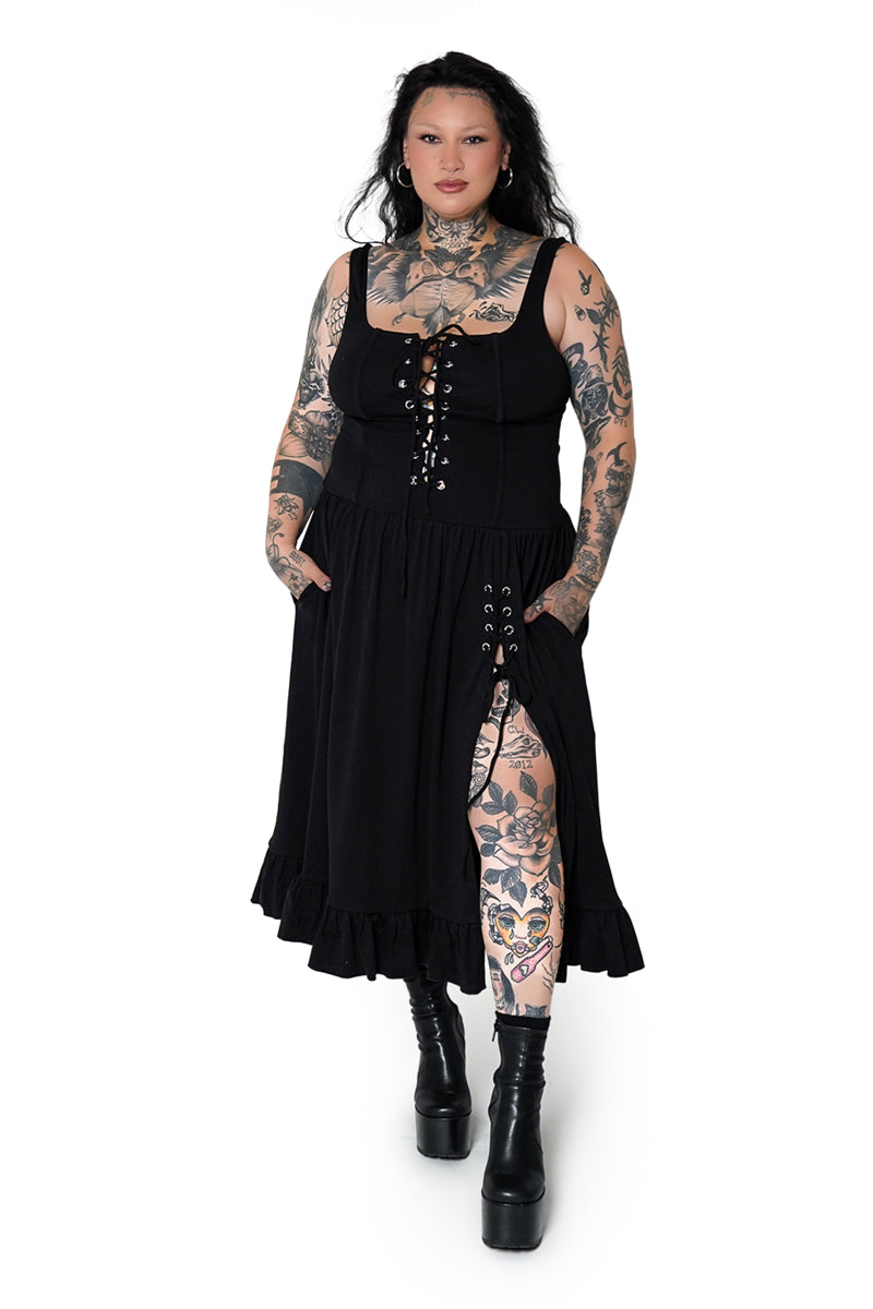 forest soul mix midi dress Dollhouse Midi Dress S