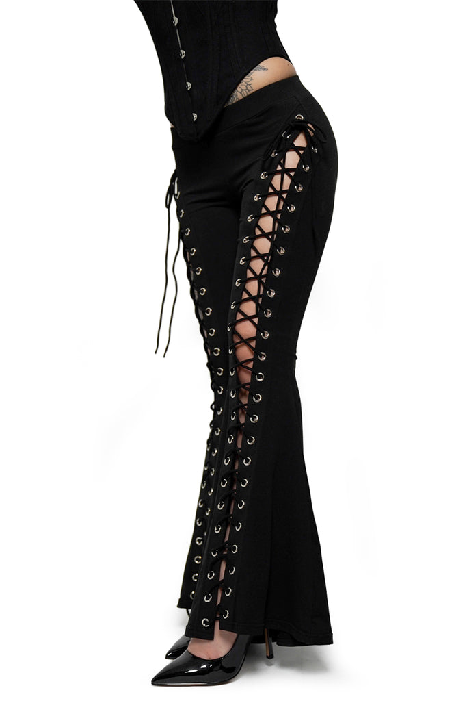 Low Rise Alice Flare Pants – Forest Ink