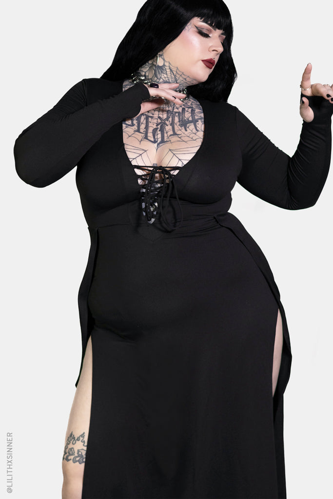 Morticia Maxi Dress – Forest Ink