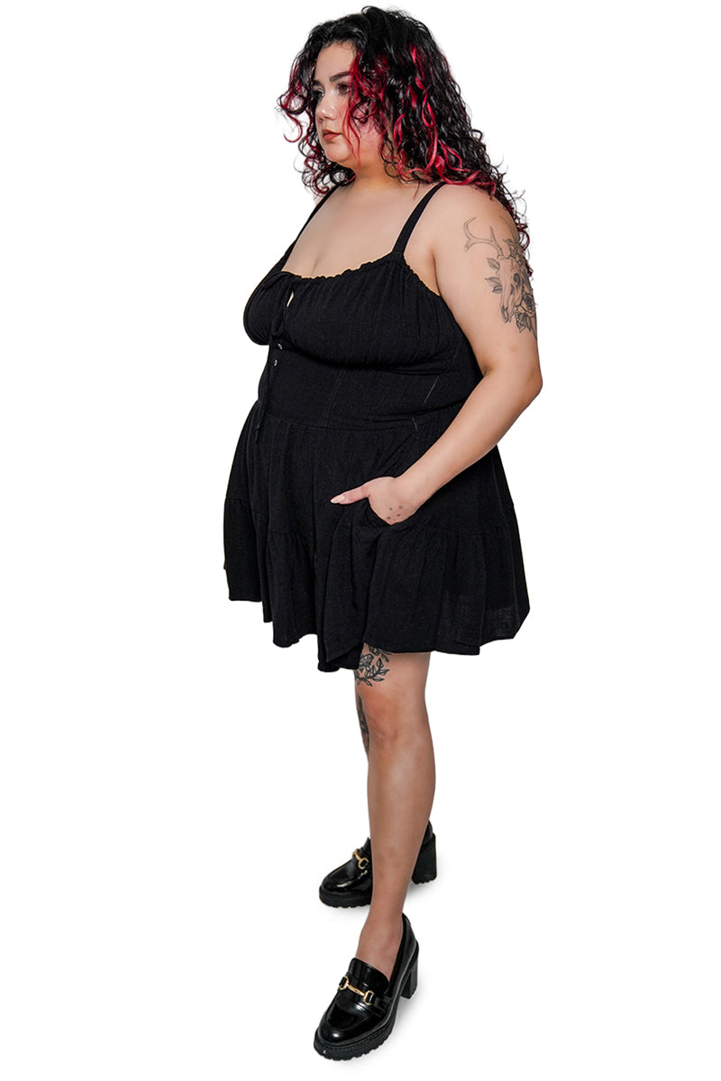 Clara Milkmaid Mini Dress L