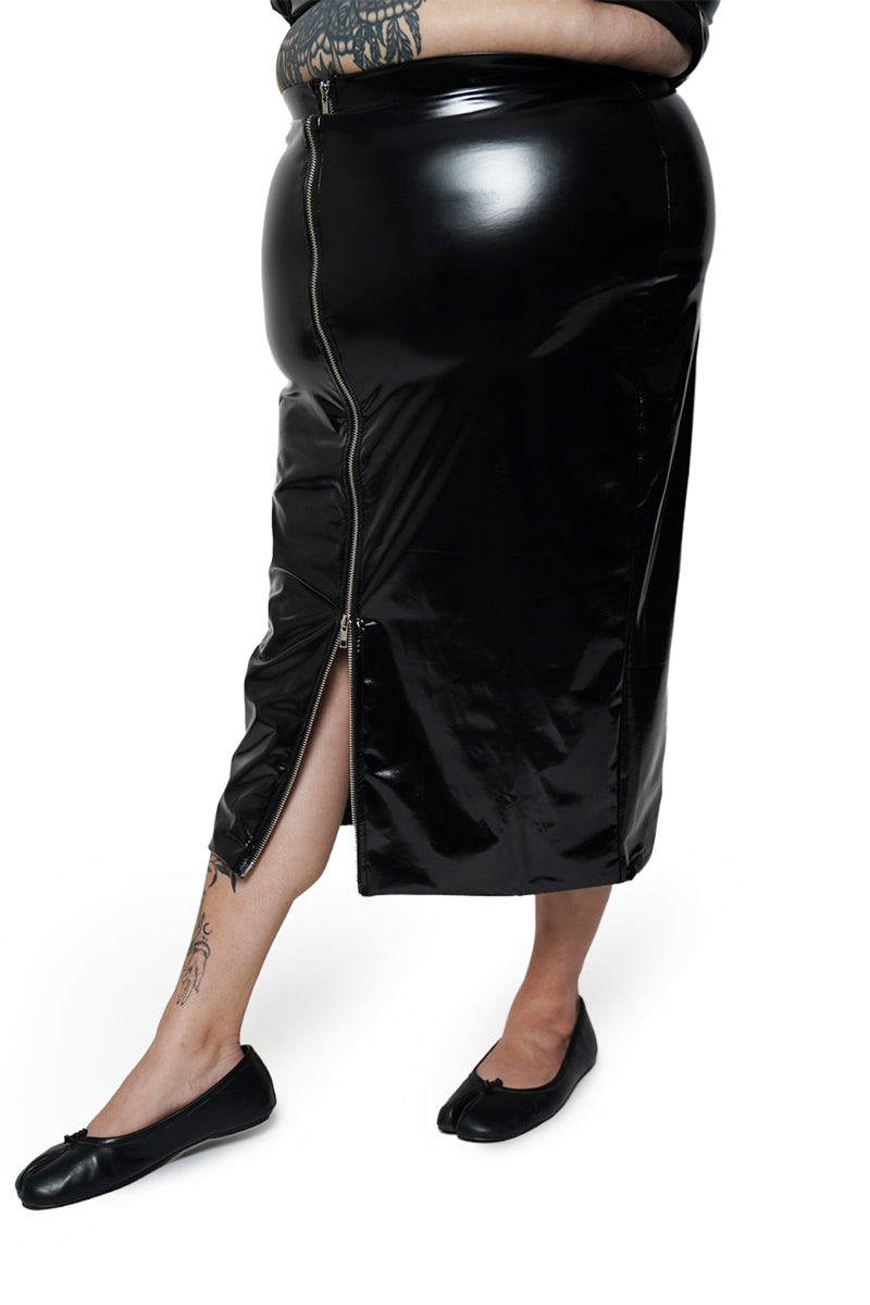 Video Vixen Midi Skirt – Forest Ink
