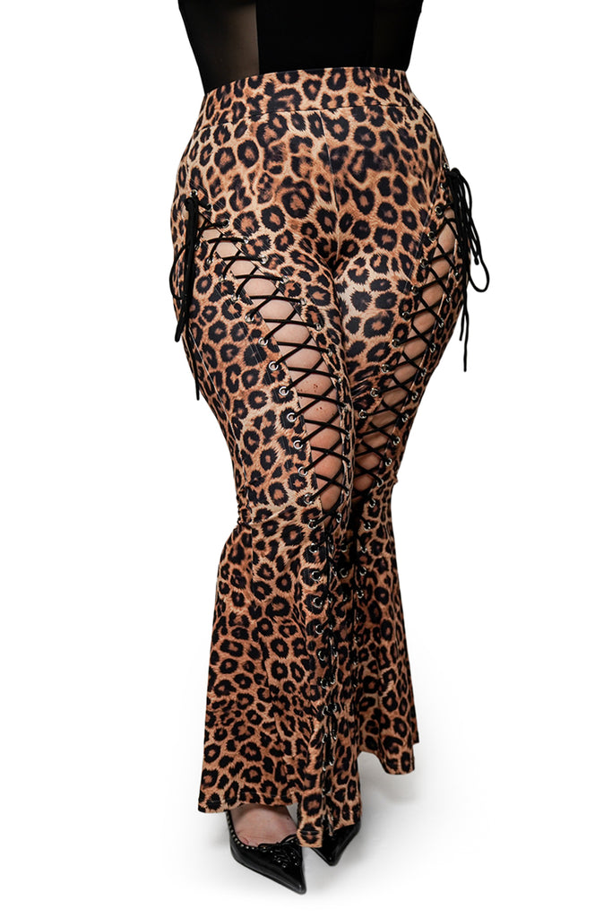 Leopard Alice Flare Pants – Forest Ink