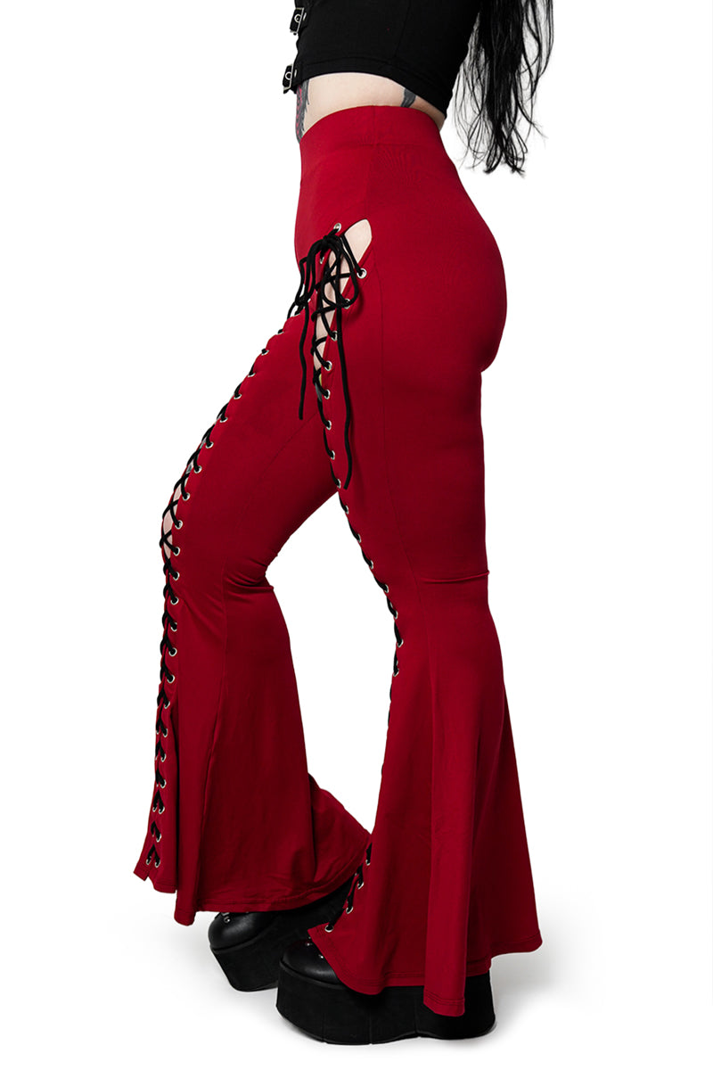 Blood Red Alice Flare Pants Forest Ink Blood Red Alice Flare Pants Forest Ink