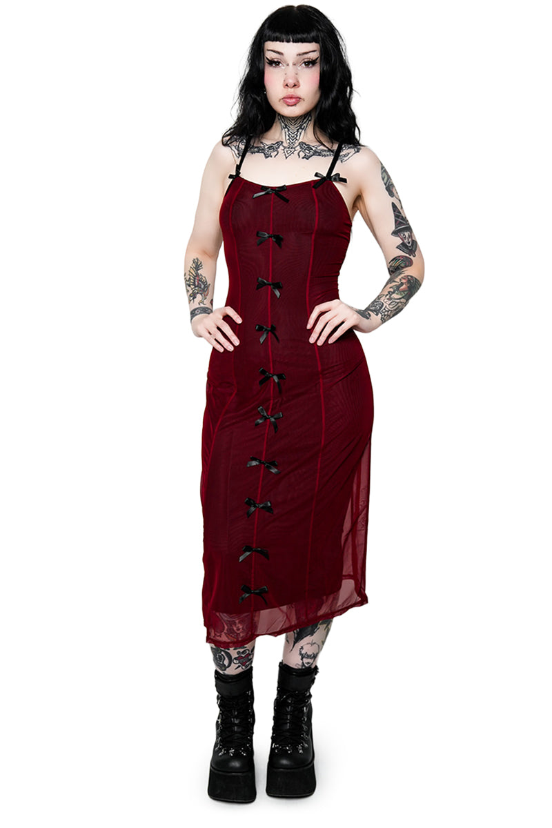 slim fit dress slacks KOMPRE ASYMMETRIC OFF SHOULDER WRAP TIE SPLIT MIDI DRESS main image 0