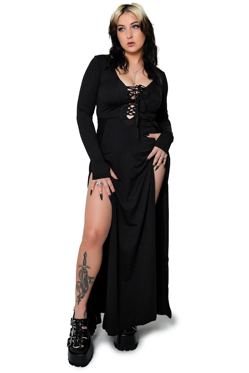 Morticia Maxi Dress XS Morticia Maxi Dress XS