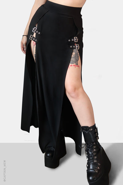 売れ筋がひ新作！ M-Line-Buckle-Skirt- Skirt